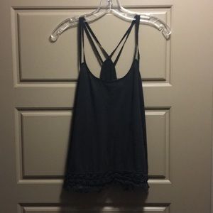 Black tank-too with lace detail